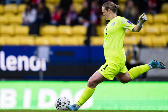 Goalkeeper Zala Mersnik of Slovenia