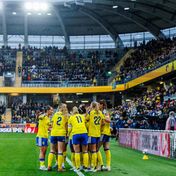 Monica Jusu Bah of Sweden celebrates