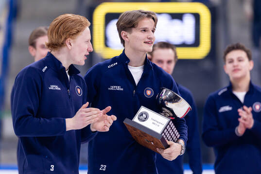 Växjös U18 Olle Tideman och Vincent Berngtsson