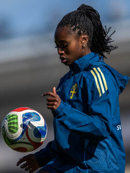 Monica Jusu Bah of the Swedish women's national football