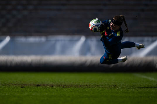Goalkeeper Tove Enblom of the Swedish women's national