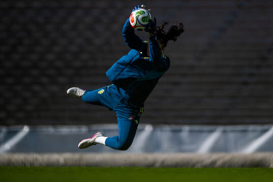 Goalkeeper Zecira Musovic of the Swedish women's national