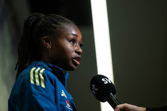 Monica Jusu Bah of Sweden of the Swedish women's national
