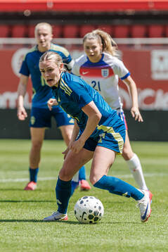 Maja Bodin of Sweden vduring the international friendly