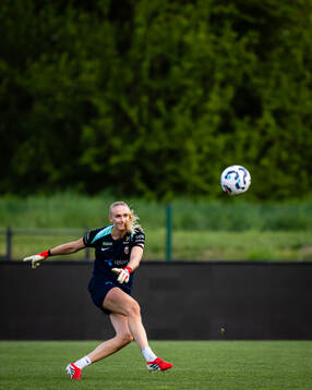 Goalkeeper Selma Panengstuen of the Norwegian women’s