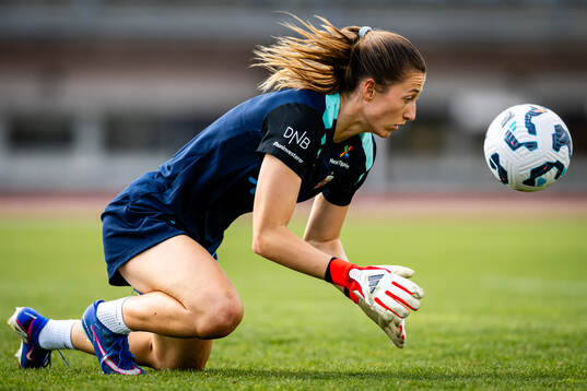 Goalkeeper Cecilie Fiskerstrand of the Norwegian women’s