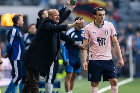 Malmö FFs huvudtränare Miguel Angel Ramirez och Oscar