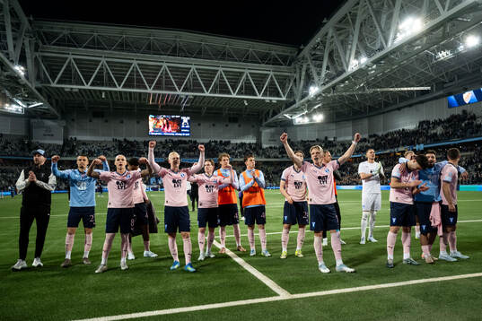 Malmö FFs spelare jublar