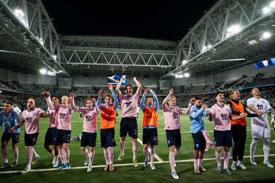 Malmö FFs spelare jublar