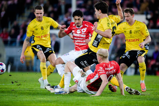 Degerfors Marcus Rafferty och Elfsborgs Rasmus Wikström