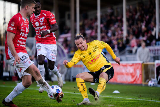 Degerfors Ludvig Fritzson och Elfsborgs Niklas Hult