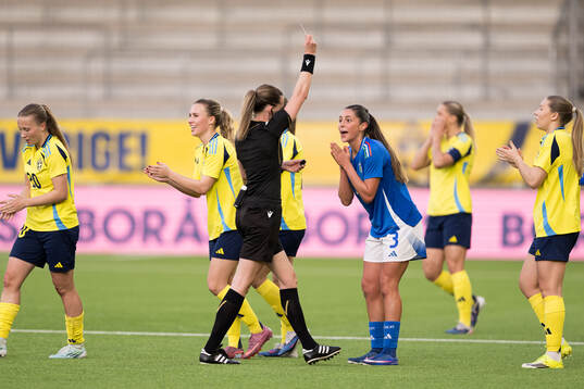 Caterina Venturelli of Italy leaves the pitch