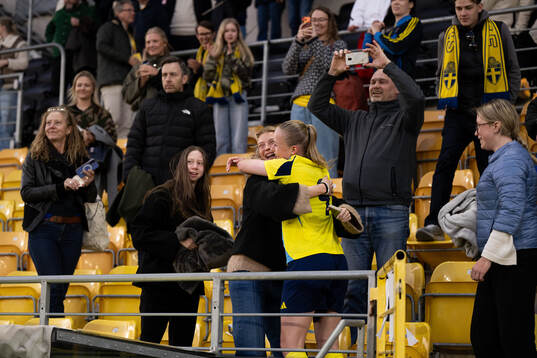 Ella Lundin of Sweden celebrates