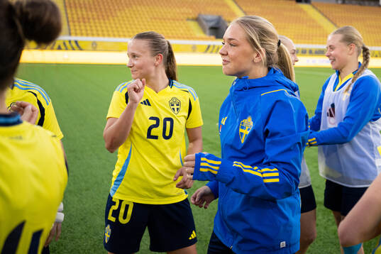 Players of Sweden celebrate