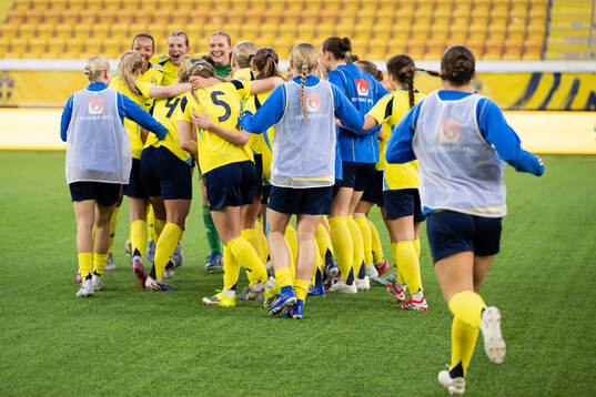 Players of Sweden celebrate