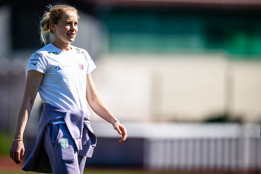 Julie Blakstad of Norway arrives