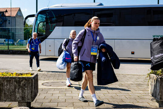 Signe Gaupset of Norway arrives