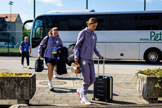 Caroline Graham Hansen of Norway arrives