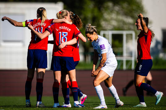 Ada Hegerberg of Norway celebrates