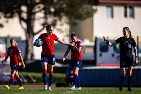 Ada Hegerberg of Norway reacts