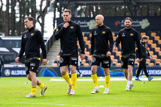 Mjällbys Jesper Gustavsson, Jacob Bergström, Viktor