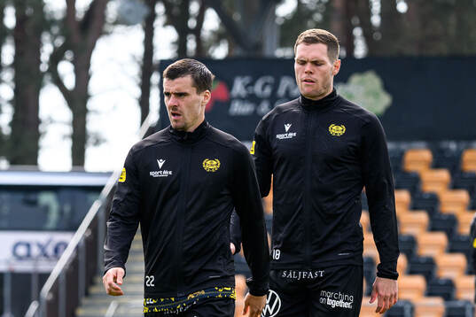 Mjällbys Jesper Gustavsson och Jacob Bergström