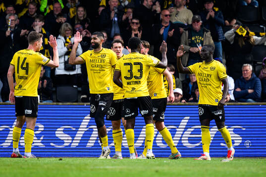 Mjällbys Abdoulie Manneh jublar