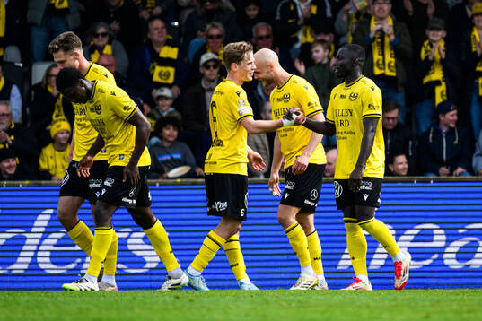 Mjällbys Abdoulie Manneh jublar