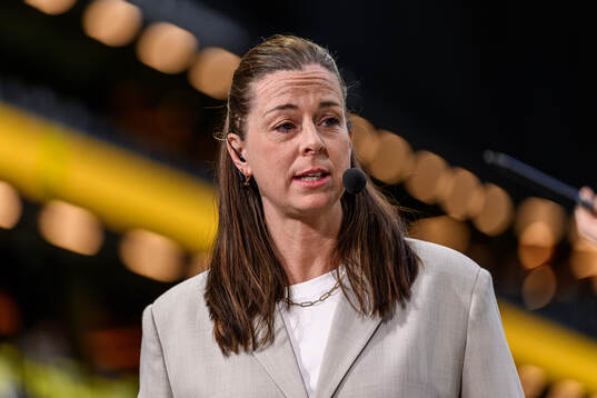 Lotta Schelin  in SVT’s studio