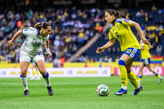Emma Petrovic of Serbia and Rosa Kafaji of Sweden