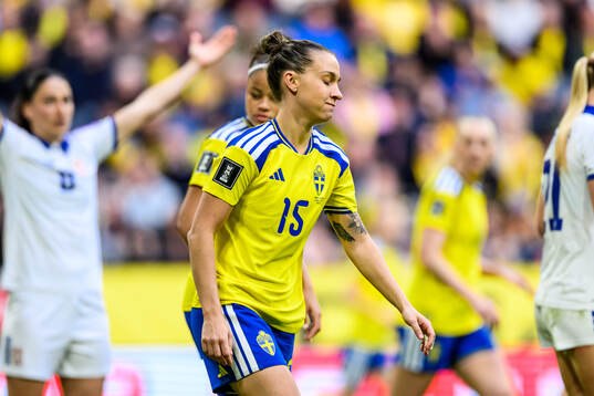 Julia Zigiotti Olme of Sweden looks dejected