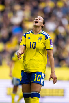 Rosa Kafaji of Sweden looks dejected