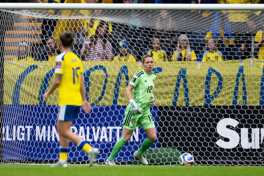 Goalkeeper Jennifer Falk of Sweden