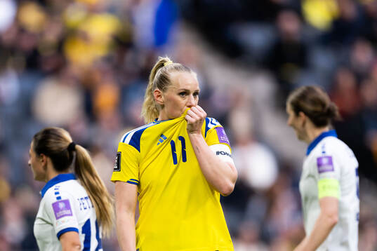 Stina Blackstenius of Sweden looks dejected