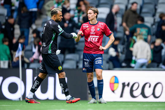 Hammarbys målvakt Warner Hahn and Örgrytes Noah