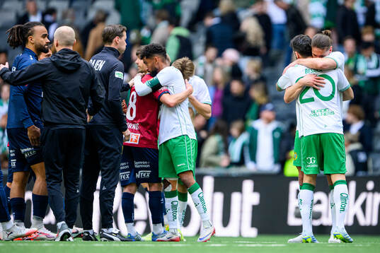 Hammarbys Nahir Besara and Nikola Vasic