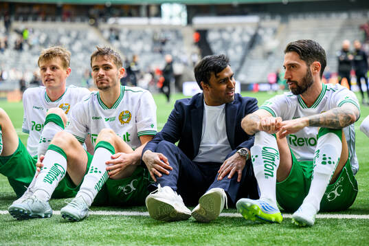 Hammarbys tränare Kalle Karlsson och Nahir Besara
