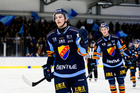 Djurgårdens Liam Redstedt jublar