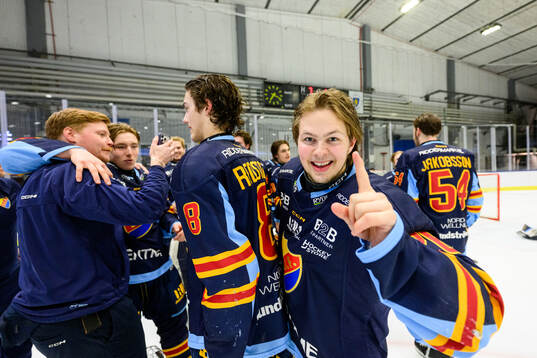 Djurgårdens Hugo Lindell jublar