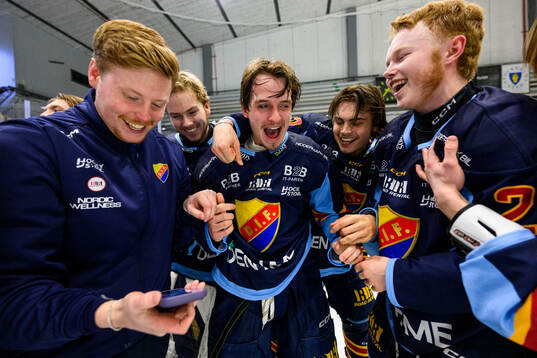 Djurgårdens spelare jublar