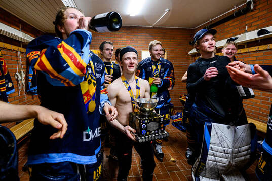 Djurgårdens spelare jublar