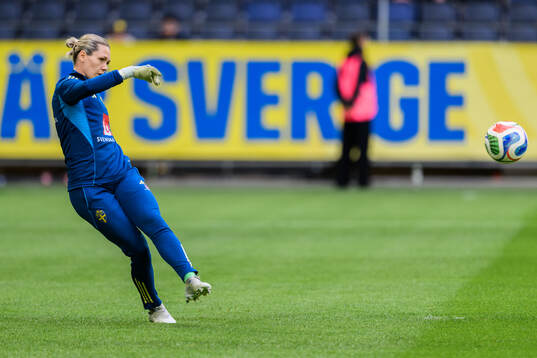 Goalkeeper Jennifer Falk of Sweden