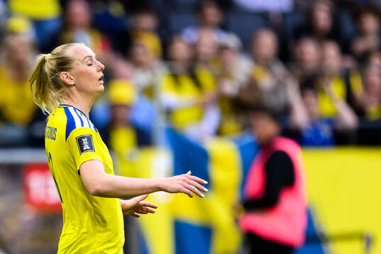 Stina Blackstenius of Sweden reacts