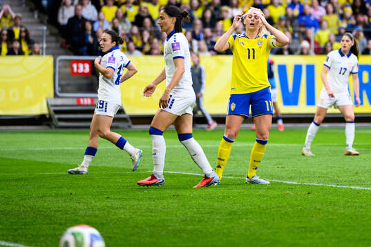 Stina Blackstenius of Sweden looks dejected