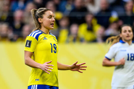 Johanna Rytting Kaneryd of Sweden looks dejected