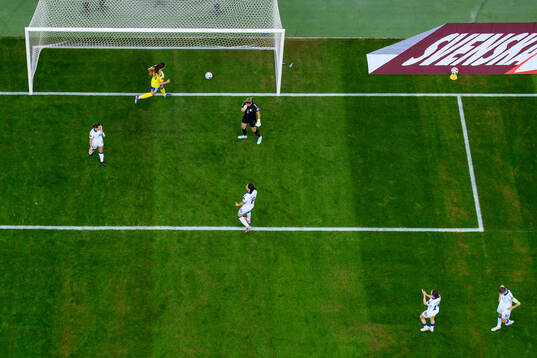 Rosa Kafaji of Sweden celebrates