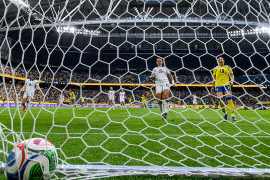 Rosa Kafaji of Sweden celebrates
