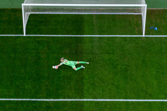 goalkeeper Jennifer Falk of Sweden