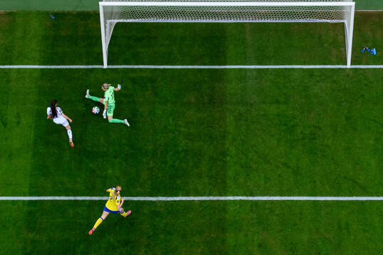 goalkeeper Jennifer Falk of Sweden