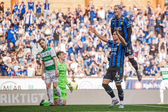 Sirius Henrik Rönnlöf Castegren och Robbie Ure jublar
